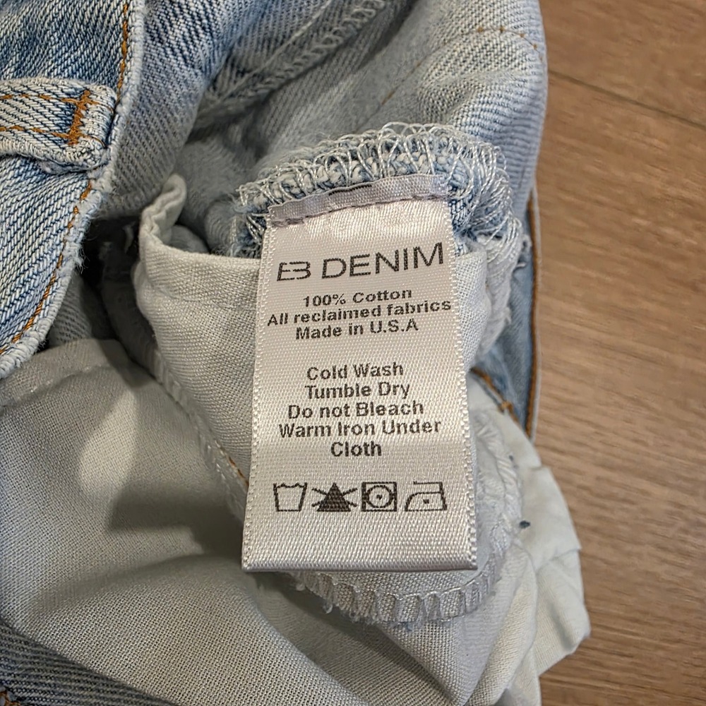 EB Denim Light Blue Straight Leg Jeans - Picture 7 of 15